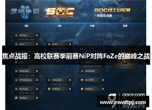焦点战报：高校联赛季前赛NiP对阵FaZe的巅峰之战
